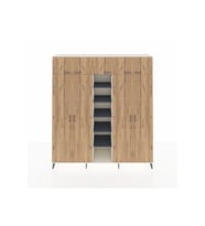 Hyperion Dolap 18 Raflı 9 Kapaklı 220x44x243 Aytaşı-Çam/Antrasit