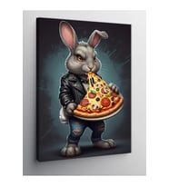 Kanvas Tablo Pizza Yiyen Tavşan 100 X 140 Cnvsdkey-125980-100-140