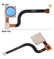 Xiaomi Mi 8 SE Uyumlu Parmak İzi Filmi Mavi Parmak İzi Sensörü Parmak İzi Okuyucu Home Tuşu Flexi
