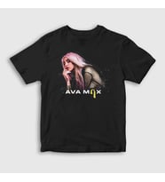 Presmono Unisex Çocuk Siyah Torn Ava Max T-Shirt 414308tt