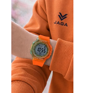 JAGA Unisex Dijital Genç Ve Çocuklara Özel Kol Saati 50 Mt Su Geçirmez Alarm Ve Kronometreli JG.15