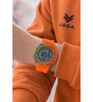 JAGA Unisex Dijital Genç Ve Çocuklara Özel Kol Saati 50 Mt Su Geçirmez Alarm Ve Kronometreli JG.15
