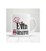Kişiye Özel Evin Hanımı Baskılı Kupa