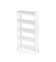 RAFTY 5 KATLI TEKERLEKLİ SEPET ORGANİZER DÜZENLEYİCİ RAF ÜNİTESİ 465X145X850MM (5343)