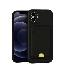 Apple iPhone 11 Kılıf Kelvin Kartvizitli Silikon - Siyah