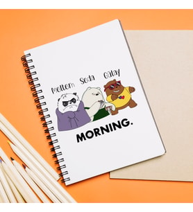 We Bears Kafadar Ayılar Tasarımlı Kişiye Özel Defter