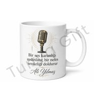 Radyocu Hediyesi Kişiye Özel Baskılı Kupa Bardak Radyo Spikeri Hediye