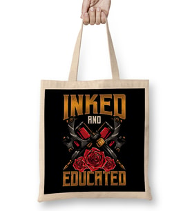 Aesthetic Creative Inked And Educated Tattoo Lover Bez Çanta Uzun Saplı