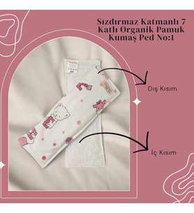 BEZHANE Baby 7 Katlı Yıkanabilir Bebek Pedi Pembe Harf Desen 1 Numara