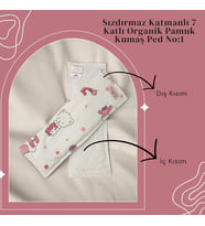 BEZHANE Baby 7 Katlı Yıkanabilir Bebek Pedi Pembe Harf Desen 1 Numara