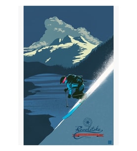 Retro Büyük Beyaz Kayak Merkezi Poster Tablo Ahşap Poster Dekoratif