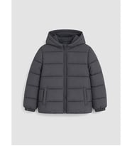 LCW Kids Gri Kapüşonlu Erkek Çocuk Şişme Mont