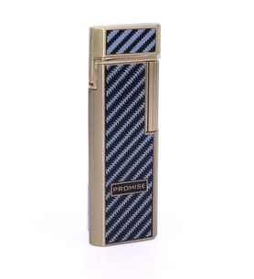 Promise Twiggy Gold Siyah İşlemeli Metal Soft Flame Çakmak