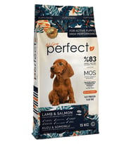 Perfect 15 Kg Yavru Kuzu Etli Somon Balıklı Mama ( 27/16 ) Köpek Maması