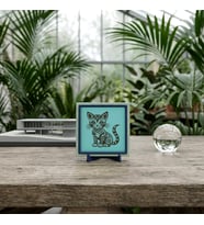 Kedi Figürü Butik Dekoratif Aksesuar, Mekanınızda Sevimli ve Şık Bir Köşe Oluşturun 10x10 cm