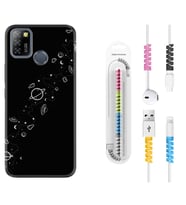 INFINIX Smart 4 5 6 Zero 8 S5 Pro Kılıf Kablo Koruma Spiral Silikon Planet 1620