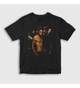 Presmono Unisex Çocuk Siyah Tyler Durden Film Dövüş Kulübü Fight Club T-Shirt 244862tt