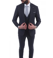 Jan Carlucci Slimfit Yelekli Drop 6 Takım (Lacivert)