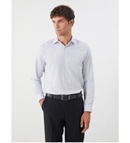 LCW BUSINESS Siyah Regular Fit Uzun Kollu Ekose Gabardin Erkek Gömlek