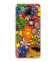 PrintiFy Xiaomi Poco F2 Pro ile Uyumlu 1mm Slim Fit Retro Renkler 2 Baskılı Şeffaf  Kılıf