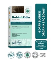Robin&Odin Organik Amonyaksız Silikonsuz Parabensiz Meyve Ekstresi İçeren Vegan Saç Boyası 6 Dark Blonde / Koyu Sarı