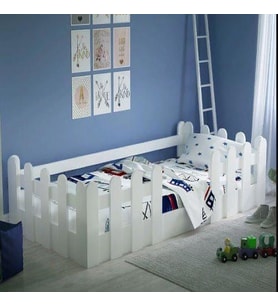 Tuliplife Montessori Karyola Beyaz 90x190 Yatak Uyumlu Oval Kesim Çocuk Yatağı TLP-108