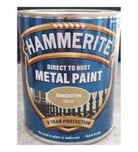HAMMERİTE METAL BOYASI DÜZ ALTIN 0,75 LT