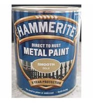 HAMMERİTE METAL BOYASI DÜZ ALTIN 0,75 LT