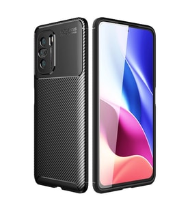 Xiaomi Poco F3 Kılıf Auto Focus Karbon Kapak - Siyah