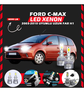 Ford C-MAX 2003-2010 Uzun Far Uyumlu Şimşek Etkili Led Xenon Performance Series H1