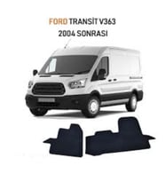 Ford Transit V363 Kasa 2015 Sonra İçin Uyumlu Kauçuk Rulo Paspas (Siyah-Vizon)