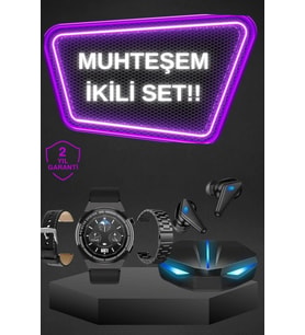 Kablosuz Bluetooth Bağlantılı Kulaklık Dokunmatik Ekran Akıllı Saat Arama Cevaplama