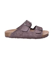 Fly Soft S903-002 Erkek İki Tokalı Mantar Tabanlı Yazlık Comfort Terlik Kahve (Kahverengi)
