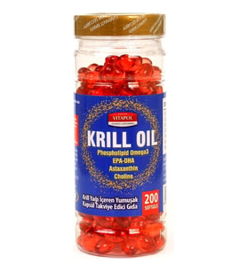 Vitapol Krill Oil Complex Astaxanthin+Choline+Phosphatidylserine+Omega3+Epa Dha 200 Kapsül Vk1