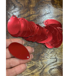 5X3 CM 50 ADET DELİKLİ LAZER KESİM DAMLA PUL PAYET ÇANTA PULU (Kırmızı)