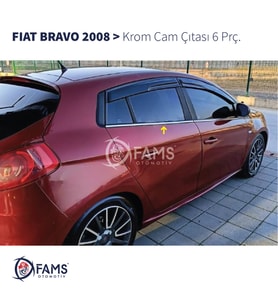 Fiat Bravo Krom Cam Çıtası 6 Prç. 2008 Üzeri P. Çelik