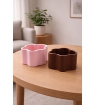 Çiçek Formlu Dekoratif Organizer – İki Adet Masaüstü Düzenleyici 3D Baskı