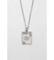 Breaking Bad Br Element Kolye - Düz Ezme İthal Zincirli Unisex Gümüş Kaplama - 60 cm