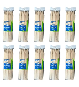 Dolphin Bambu Ahşap Adana Çöp Şiş - Boy : 24 Cm. / En : 2 Cm. - 25 Adetlik 10 Paket