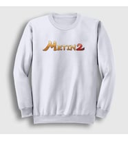 Presmono Unisex Beyaz Logo Oyun Metin2 Sweatshirt 522671tt (Beyaz)