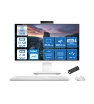Asus V440VAK Intel Core İ5-13420H 64GB Ddr5 2tb SSD 23.8" Fhd 100HZ 250NITS Freedos Beyaz Allınone Bilgisayar BSI58512W0DF29+ZETTAUSBBELLEK