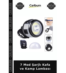7 Mod Şarjlı Kafa ve Kamp Lambası Çocuk Odası Işığı El Feneri Seyyar Aydınlatma
