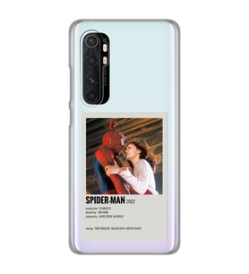 Xiaomi Mi Note 10 Lite Uyumlu Spider Man Minimalist Poster Desenli Şeffaf Telefon Kılıfı