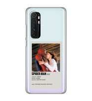 Xiaomi Mi Note 10 Lite Uyumlu Spider Man Minimalist Poster Desenli Şeffaf Telefon Kılıfı