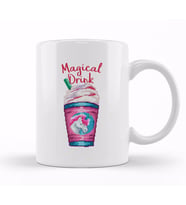 Magical Drink Unicorn Milkshake Pixel Art Kupa Bardak Porselen