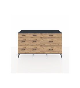 Kronos Konsol 9 Çekmeceli  176x59x99 Antrasit-Antrasit/Çam