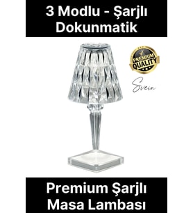 Premium Dimli 3 Işık Renkli Şarjlı Masa Lambası Led Abajur Dokunmatik Lambader Beyaz Günışığı (Çok Renkli)