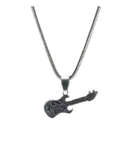 925 Ayar Gümüş Gitar Erkek Kolye