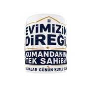 Kişiye Özel Evimizin Direği Kumandanın Tek Sahibi Yazılı Baş Harfli Kupa Bardak