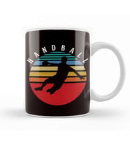 Retro Handball Player Vintage Handballer Ball Sports Team Kupa Bardak Porselen